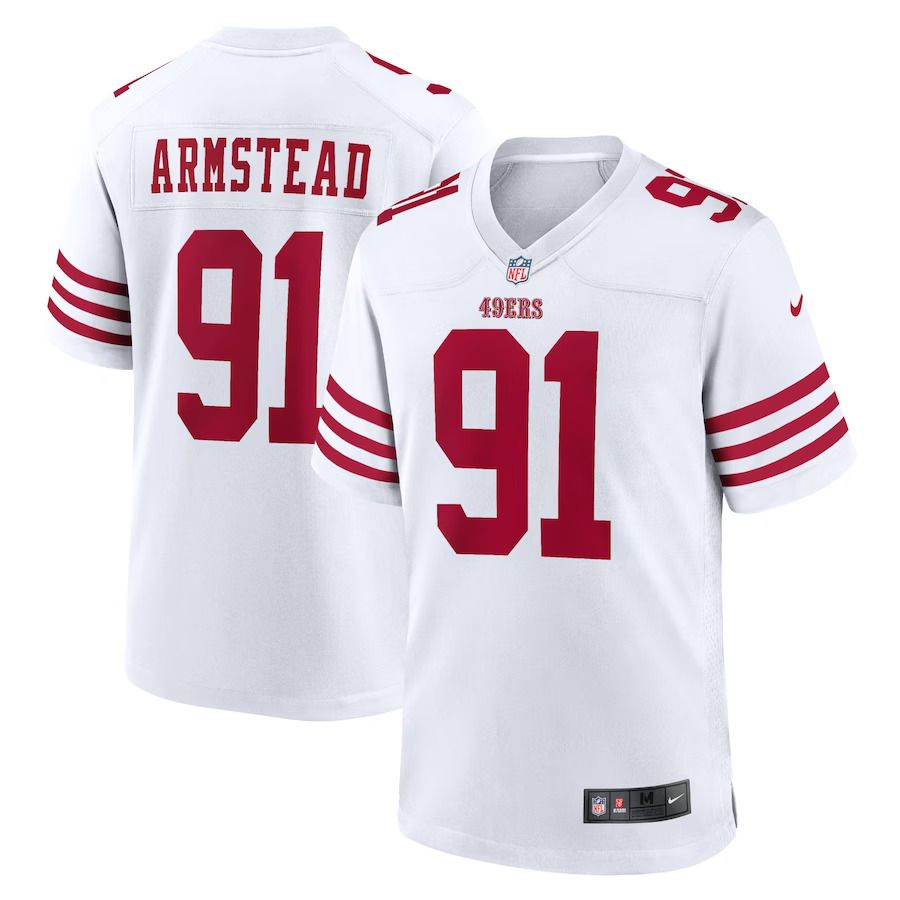 Men San Francisco 49ers #91 Arik Armstead Nike White Player Game NFL Jersey->san francisco 49ers->NFL Jersey